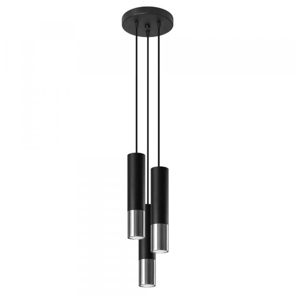 SELSEY Lampa wisząca Loopez 3P czarny/chrom