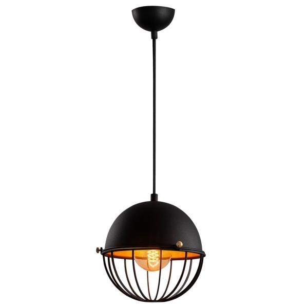 SELSEY Lampa sufitowa Acetosella średnica 20 cm czarna