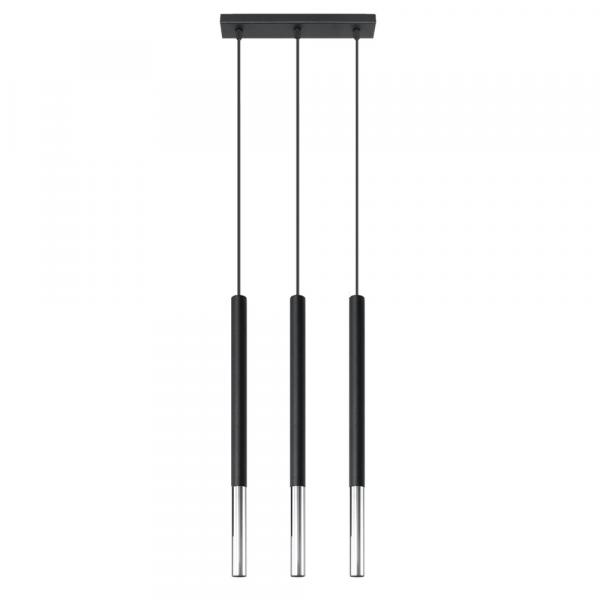SELSEY Lampa wisząca Mozaica 3L czarny/chrom