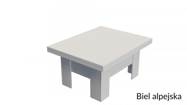 SELSEY Ława Filbert 100(200)x80 cm Biel alpejska