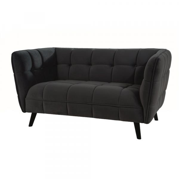 SELSEY Sofa dwuosobowa Morays czarna