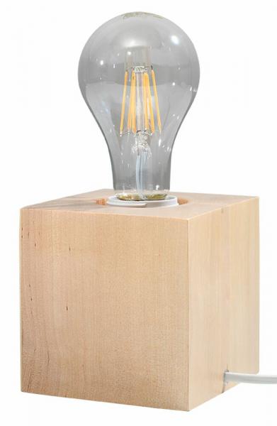 SELSEY Lampka na biurko Obett 10x10 cm naturalne drewno