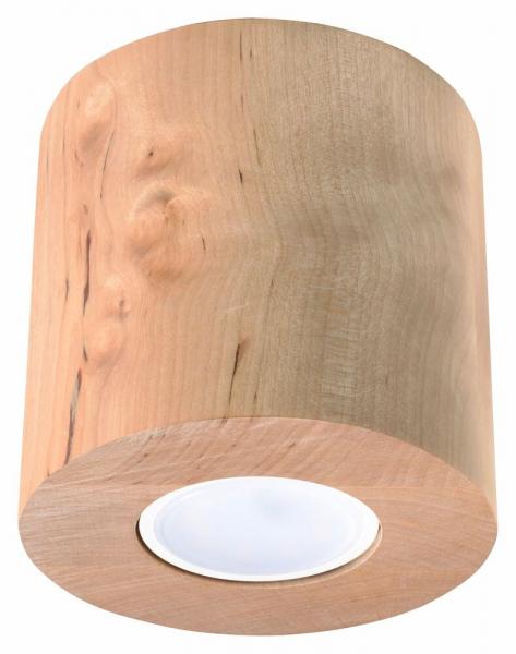 SELSEY Plafon Obett średnica 10 cm x1 naturalne drewno