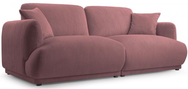 SELSEY Sofa trzyosobowa Chacco różowa sztruks