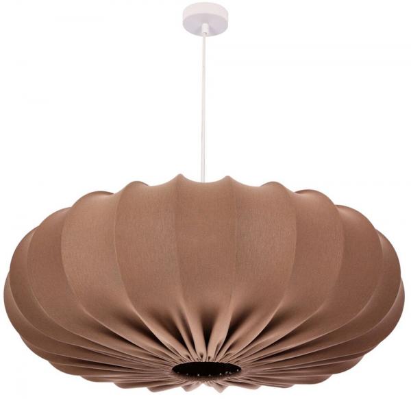 SELSEY Lampa wisząca Cafee średnica 66 cm mokka z białą podstawą