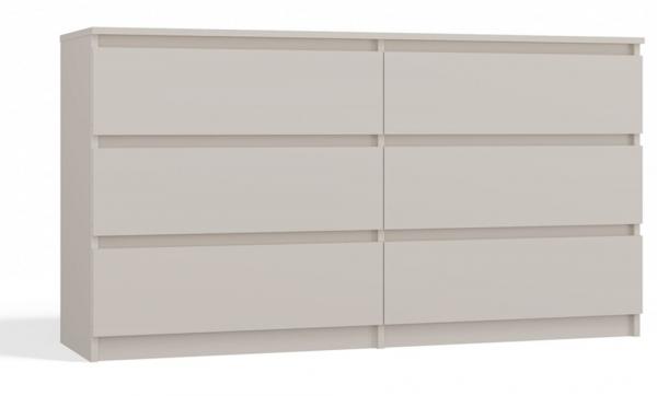 SELSEY Komoda Malwa z sześcioma szufladami 138 cm kaszmir