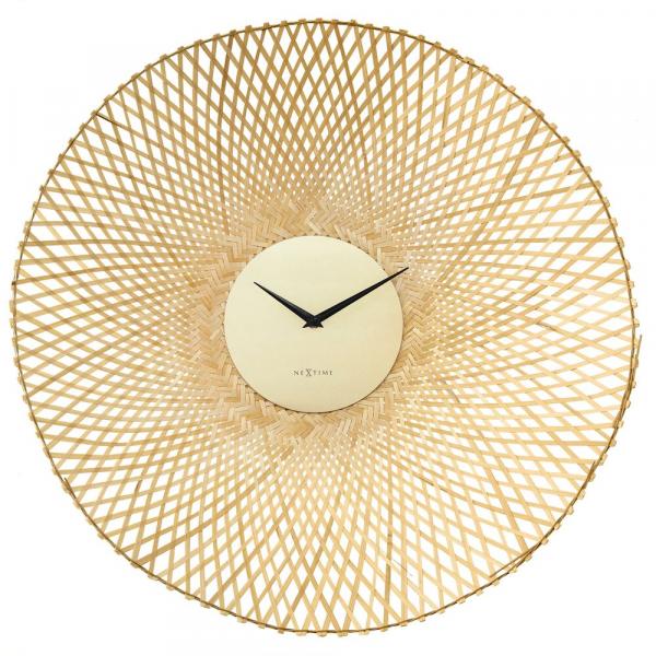 SELSEY Zegar ścienny Bamboo 60 cm jasnobrązowy
