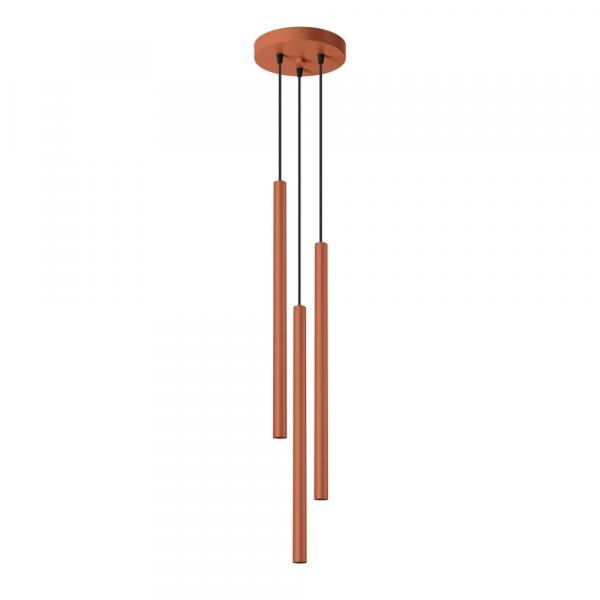 SELSEY Lampa wisząca Pastelo 3P ochra czerwona