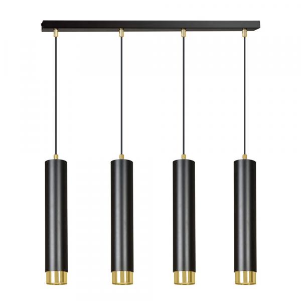 SELSEY Lampa wisząca Morcone czarna x4