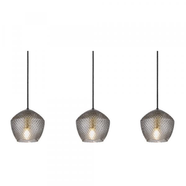 SELSEY Lampa wisząca Orbiform x3 szklany klosz