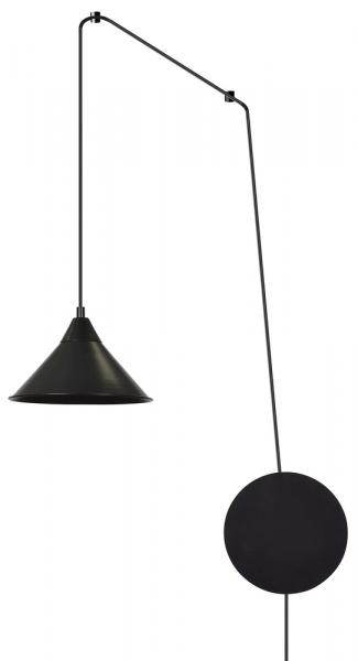 SELSEY Lampa wisząca Banessy na wysięgniku czarna x1