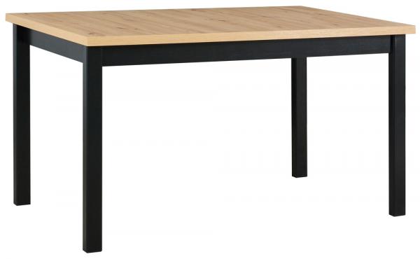 SELSEY Stół drewniany do jadalni Moized 120-150x80 cm czarny/dąb artisan