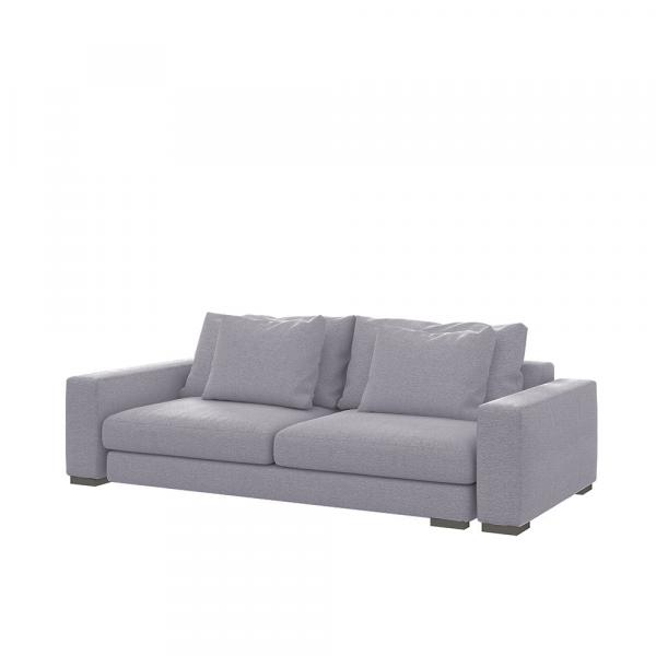 SELSEY Sofa dwuosobowa Mia szara w tkaninie łatwoczyszczącej