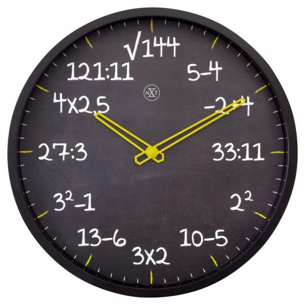 SELSEY Zegar ścienny Maths 30 cm czarny