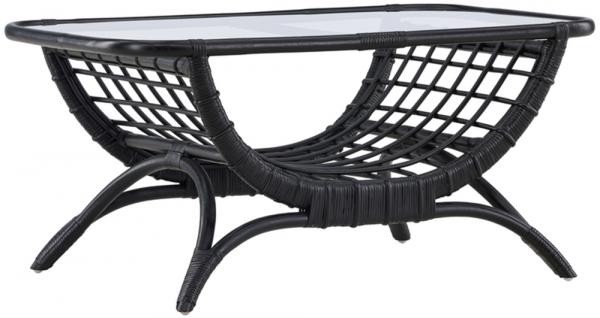 SELSEY Stolik ogrodowy Teraits naturalny rattan czarny