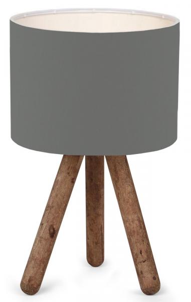 SELSEY Lampka na biurko Fiestvier ciemnoszary klosz/drewno bukowe