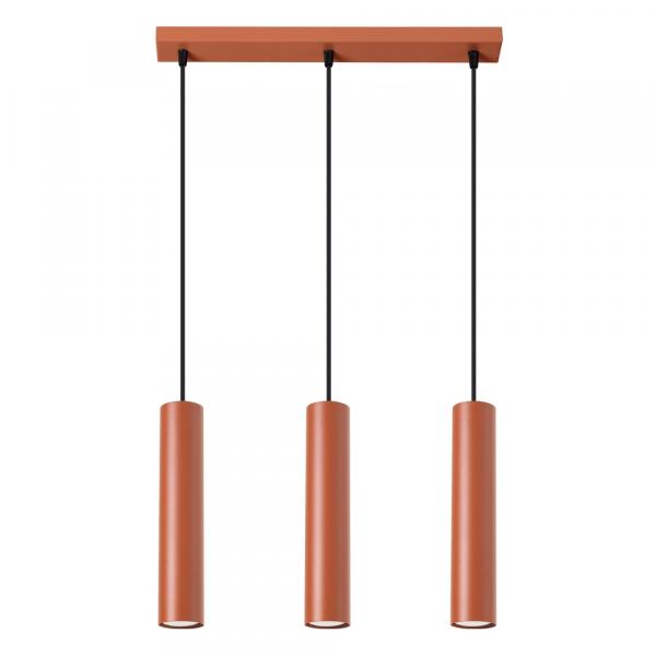 SELSEY Lampa wisząca Lagos 3L ochra czerwona