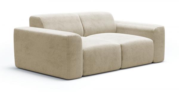 SELSEY Sofa dwuosobowa Terrafino beżowa w tkaninie hydrofobowej