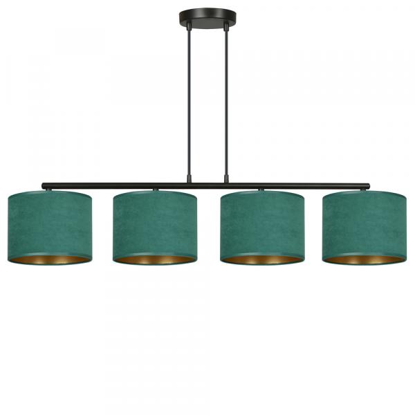 SELSEY Lampa wisząca Hellid x4 97 cm zielona