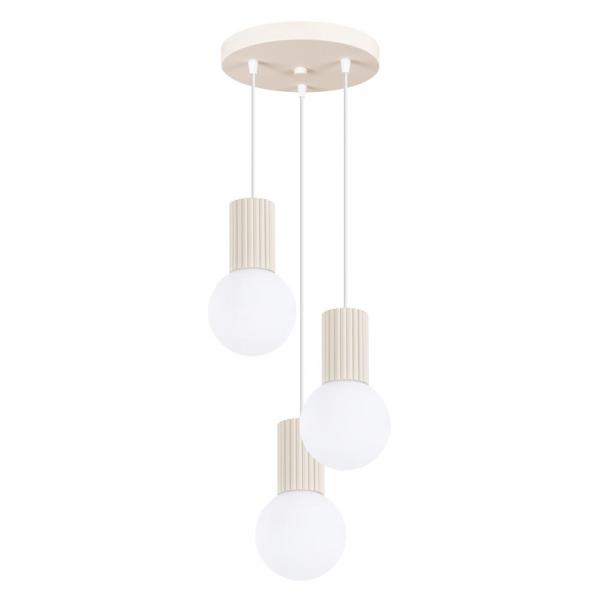 SELSEY Lampa wisząca Halo 3P beżowa