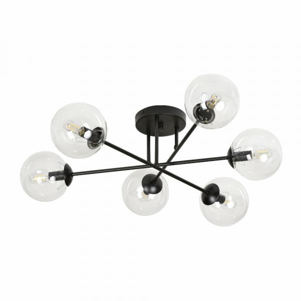 SELSEY Lampa sufitowa Minturno transparentna x6