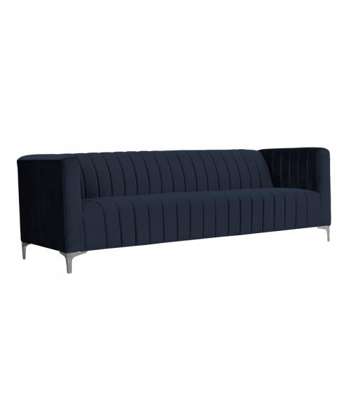 SELSEY Sofa trzyosobowa Paramaribo granatowy welur