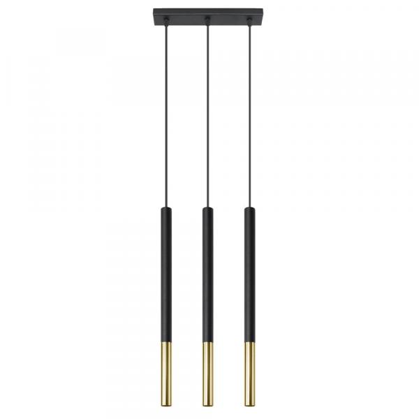 SELSEY Lampa wisząca Mozaica 3L czarny/złoto
