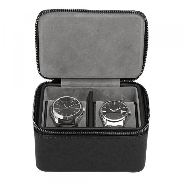 SELSEY Organizer na biżuterię Pebble Large Travel Watch Box czarny