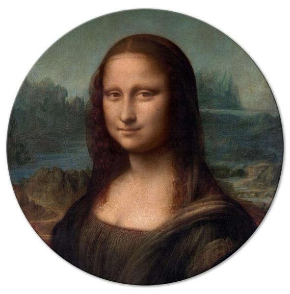 SELSEY Obraz okrągły Gioconda Leonardo da Vinci średnica 40 cm