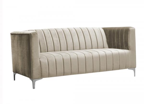 SELSEY Sofa dwuosobowa Paramaribo jasnobeżowy welur