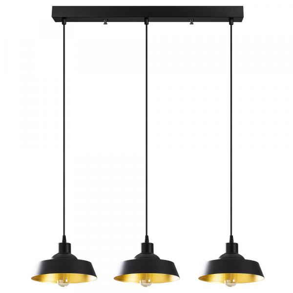 SELSEY Lampa wisząca Hanella x3 czarna