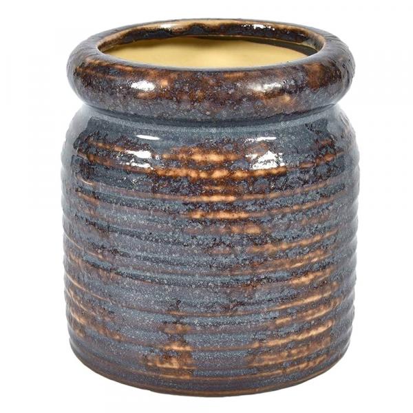 SELSEY Osłonka na doniczkę Alseres średnica 14,5 cm brązowa