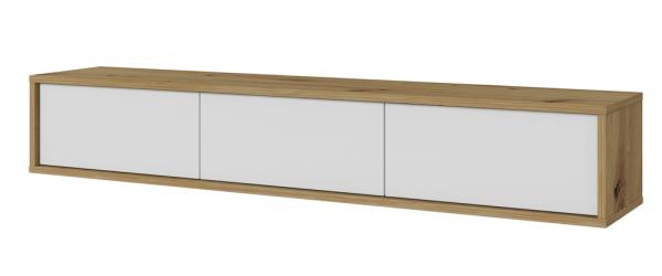 SELSEY Szafka RTV Moddern 180 cm z opcją powieszenia dąb artisan / biały