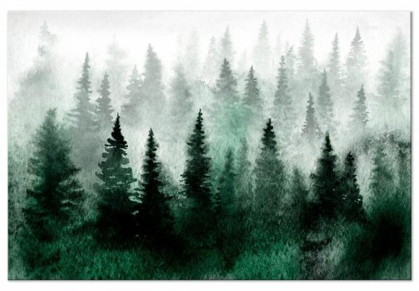 SELSEY Obraz Mglisty las Skandynawii jednoczęściowy 90x60 cm szeroki