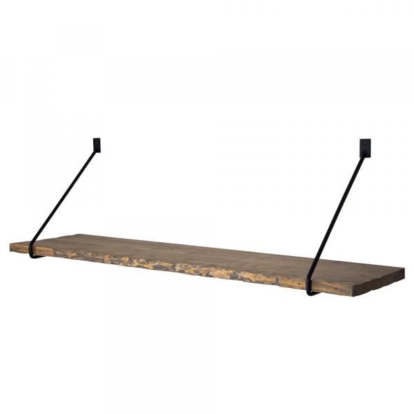SELSEY Półka ścienna Dawras 60 cm czarny/orzech