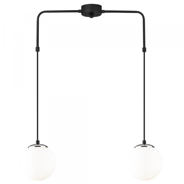 SELSEY Lampa wisząca Illurked x2 czarno-srebrna