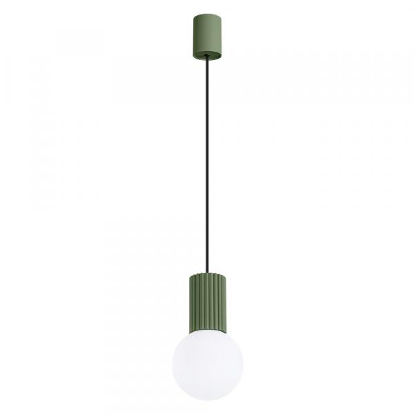 SELSEY Lampa wisząca Halo 1 zielona oliwka