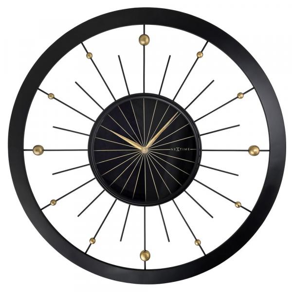 SELSEY Zegar ścienny Orbit 90 cm czarno-złoty