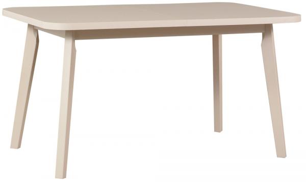 SELSEY Stół drewniany do jadalni rozkładany Dimenly 140-180x80 cm biały/kaszmir