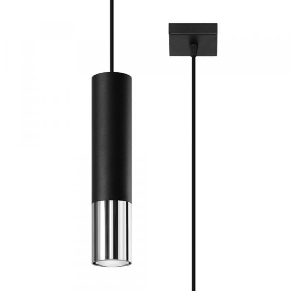 SELSEY Lampa wisząca Loopez 1 czarny/chrom