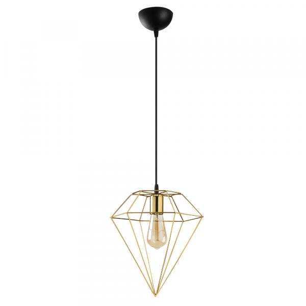 SELSEY Lampa sufitowa Palmares w kształcie diamentu średnica 30 cm złota