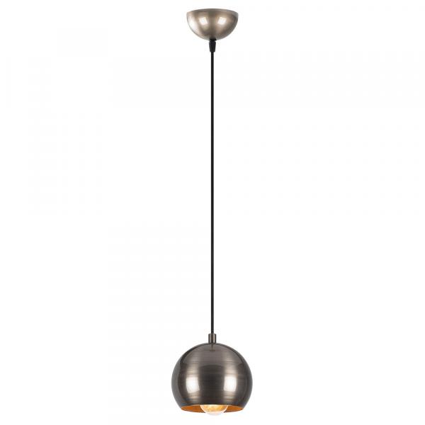 SELSEY Lampa wisząca Kiento w kształcie kuli średnica 30 cm srebrna
