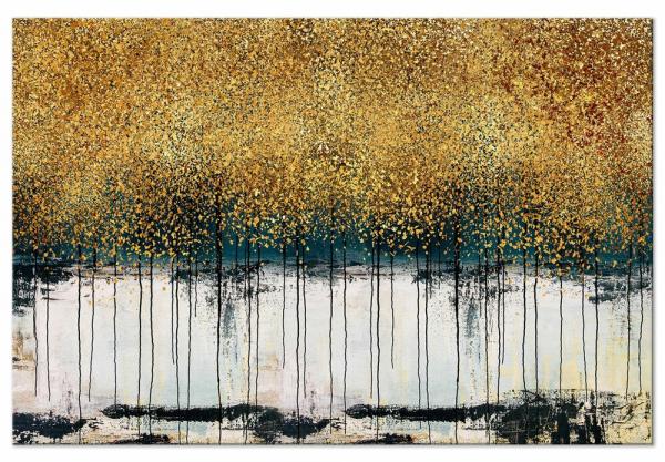 SELSEY Obraz Ozłocona natura jednoczęściowy 120x80 cm szeroki