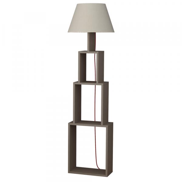 SELSEY Lampa podłogowa Ficable 168 cm jasna mocha-beż