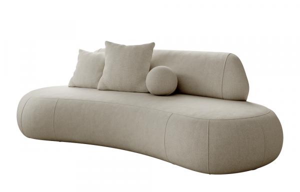 SELSEY Sofa trzyosobowa Balme szarobeżowa w tkaninie łatwoczyszczącej