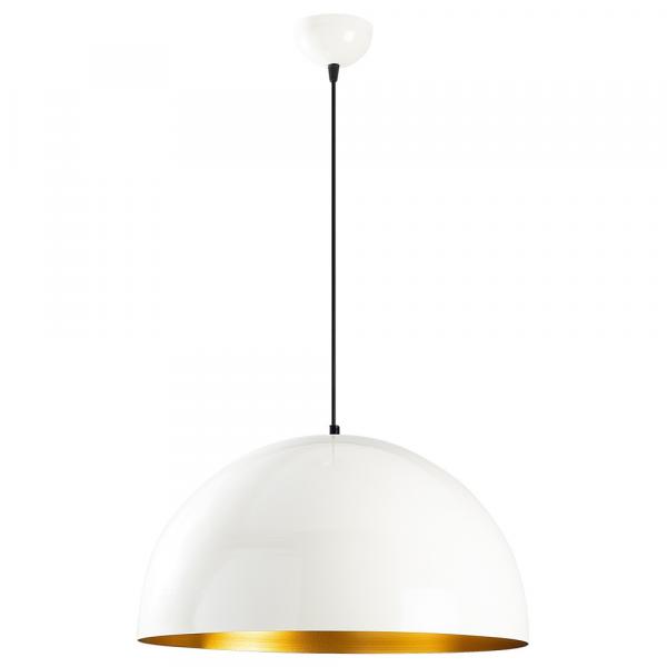 SELSEY Lampa wisząca Theyro półokrągła średnica 50 cm biała