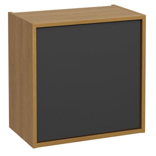 SELSEY Szafka wisząca łazienkowa Erin 50 cm dąb/czarny
