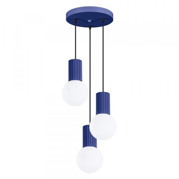 SELSEY Lampa wisząca Halo 3P ultramaryna