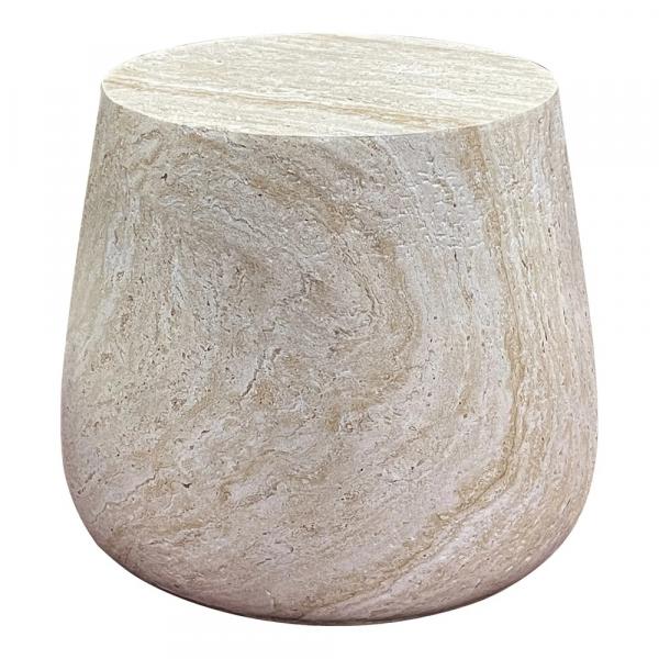 SELSEY Stolik boczny Bonn średnica 47 cm włókno gliniane