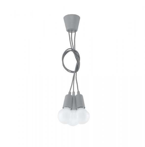 SELSEY Lampa wisząca Drense 3 szara